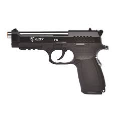 Kuzey F92 Blank Firing Signal Gun - Black With Silver Barrel