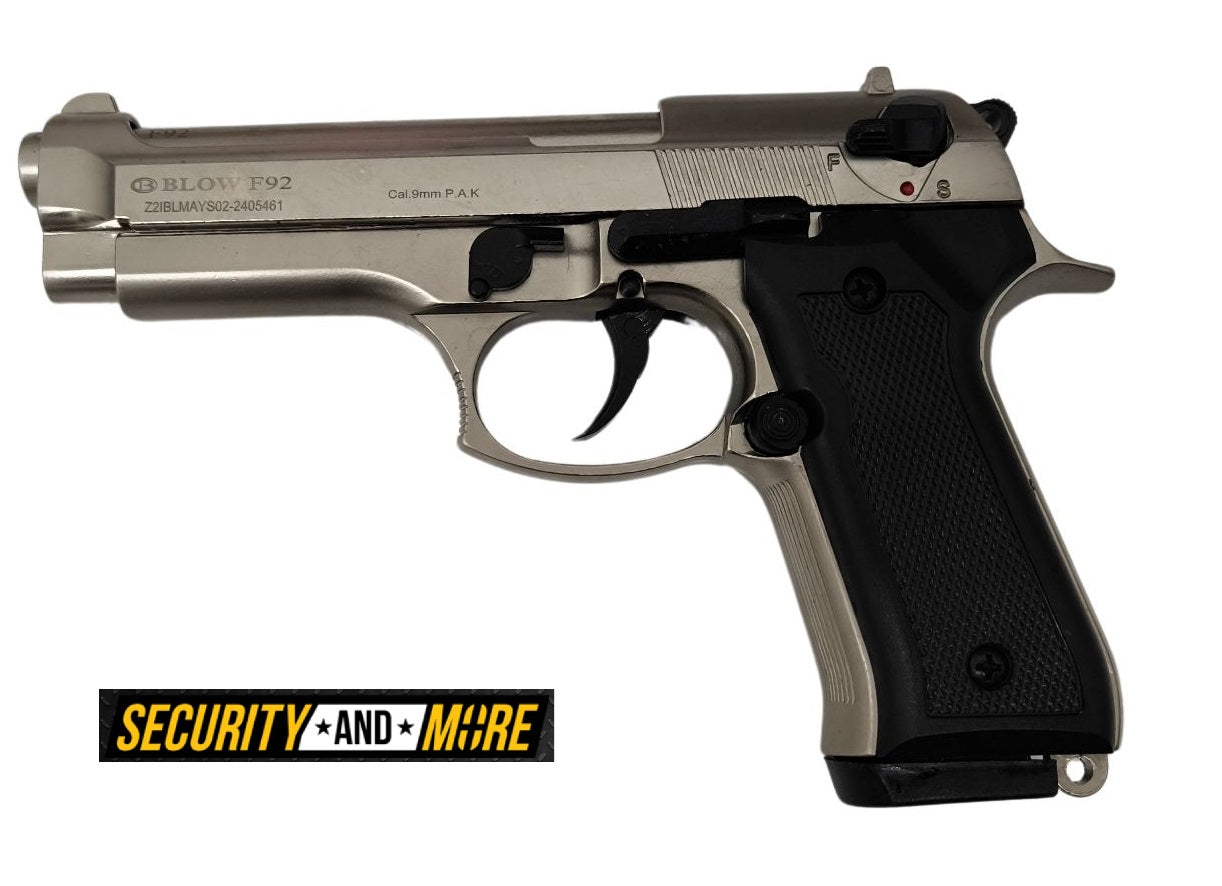 Blow F92 Satin 9mm Blank P.A.K Pepper Pistol