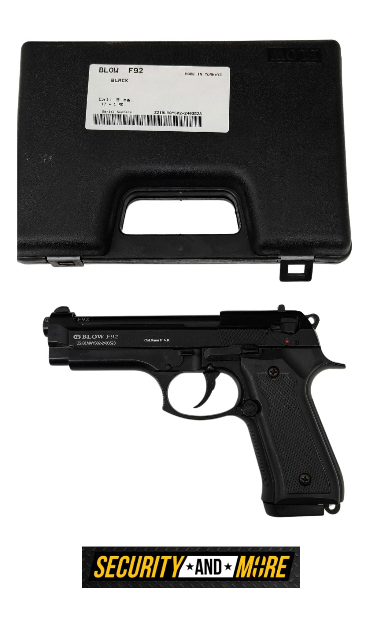 Blow F92 Black 9mm Blank P.A.K Pepper Pistol