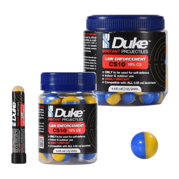 Duke LE CS10 Irritant Projectiles 0.68 Caliber (Choose Pack Size)