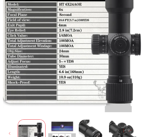 Discovery HT 6X24 AOE IR Rifle Scope