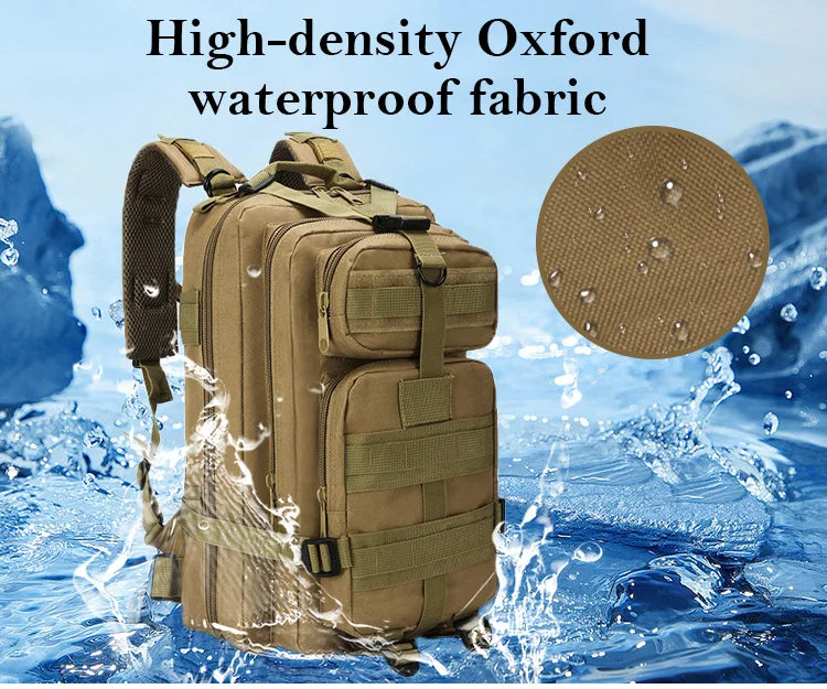 Tactical Molle Assault Backpack – Military-Style Compact EDC Bag with Multi-Compartments, Heavy-Duty Construction & Modular Gear System - Select Colour