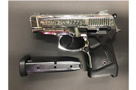 Zoraki 2914TD 9mm Pepper Gun Blank Gun Shiny Chrome and Black