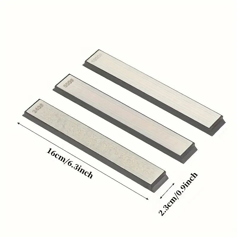 3-Piece Professional Diamond Knife Sharpening Set for Kitchen Knives
