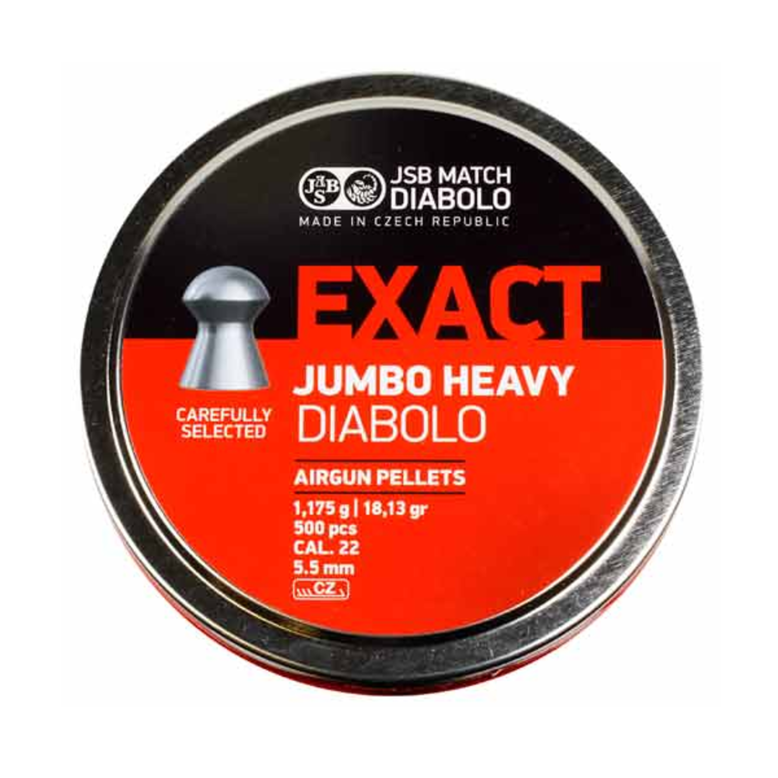 JSB Diabolo Exact Jumbo Heavy 5.5mm Pellets | 500's | 18.13gr