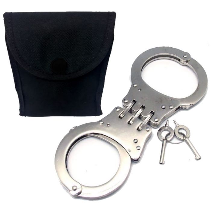 Gold Line Police Grade Handcuffs with Pouch