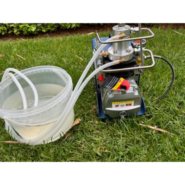 Mini High Pressure Titanium Compressor | 220V | 0-300BAR | Includes Water Pump, Requires External Cooling (Water Reservoir)