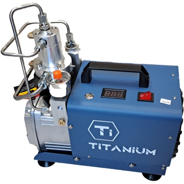 Mini High Pressure Titanium Compressor | 220V | 0-300BAR | Includes Water Pump, Requires External Cooling (Water Reservoir)