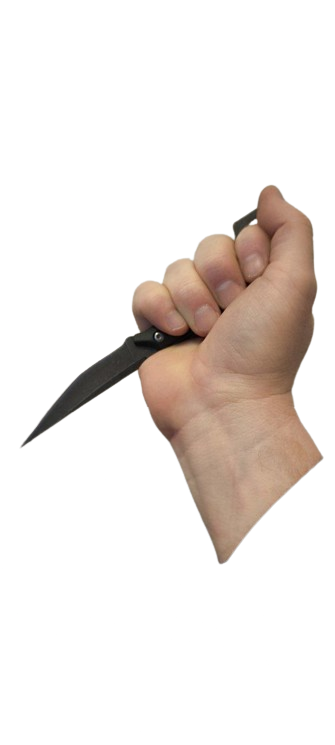 Fixed Blade D2 Stonewashed Ring Knife with Kydex Sheath