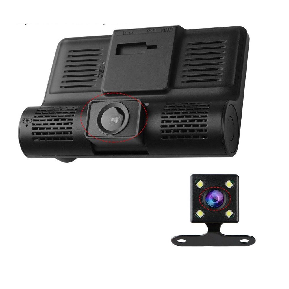 1080P Triple Dash Camera Vehicle DVR Dashcam