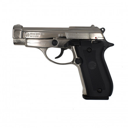 Bruni Mod 84 Chrome 9mm P.A.K Blank / Pepper pIstol