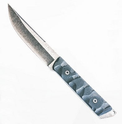 Tekut Stonewash Knife W/Straight Blade 265mm Fixed Blade