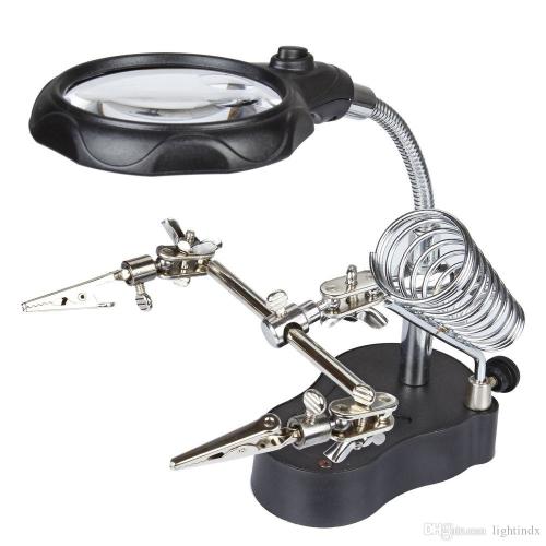 Helping Hand Magnifier Led Light With Soldering+ Stand
