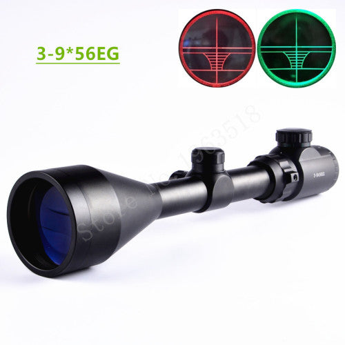 Beileshi Tactical 3-9X56 EG Rifle Scope Adjustable Green Red Dot Illuminated