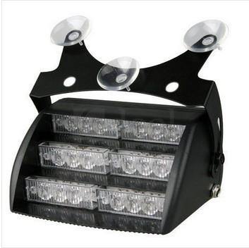 18 Led White Led Dashboard Strobe | Plugs Into Car Lighter - Security and More
