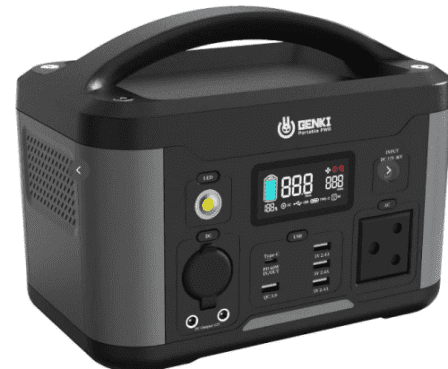 Genki 500W Portable Power Station Inverter with 515Wh Lithium Battery