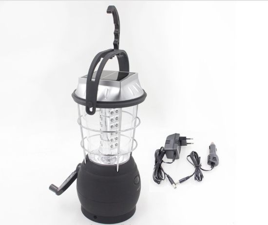Outdoor Led Lantern - Hand Crank, Outlet, Solar Charge