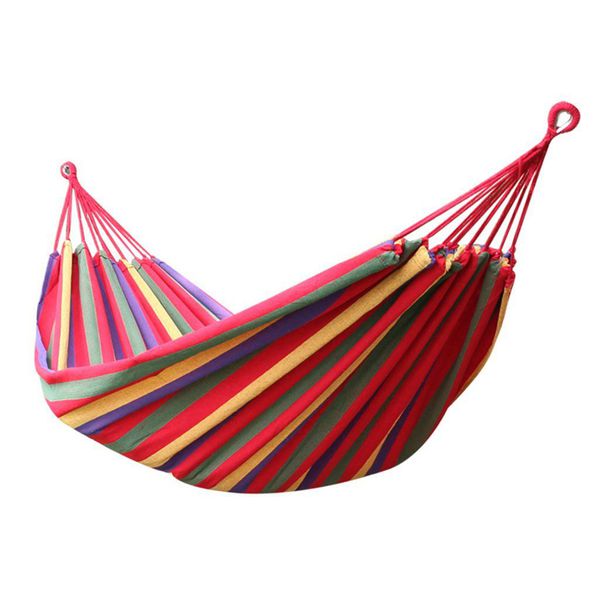 Comfortable Cotton Folding Hanging Hammock - Rainbow