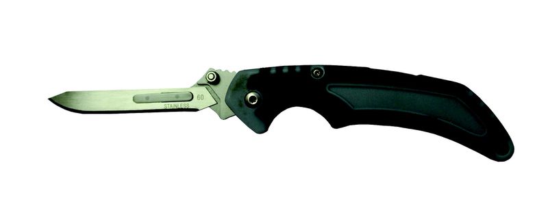 Ultra Edge Hunter Ultimate Skinning Knife With Replaceable Blades 3 Gry / Blk G / Box