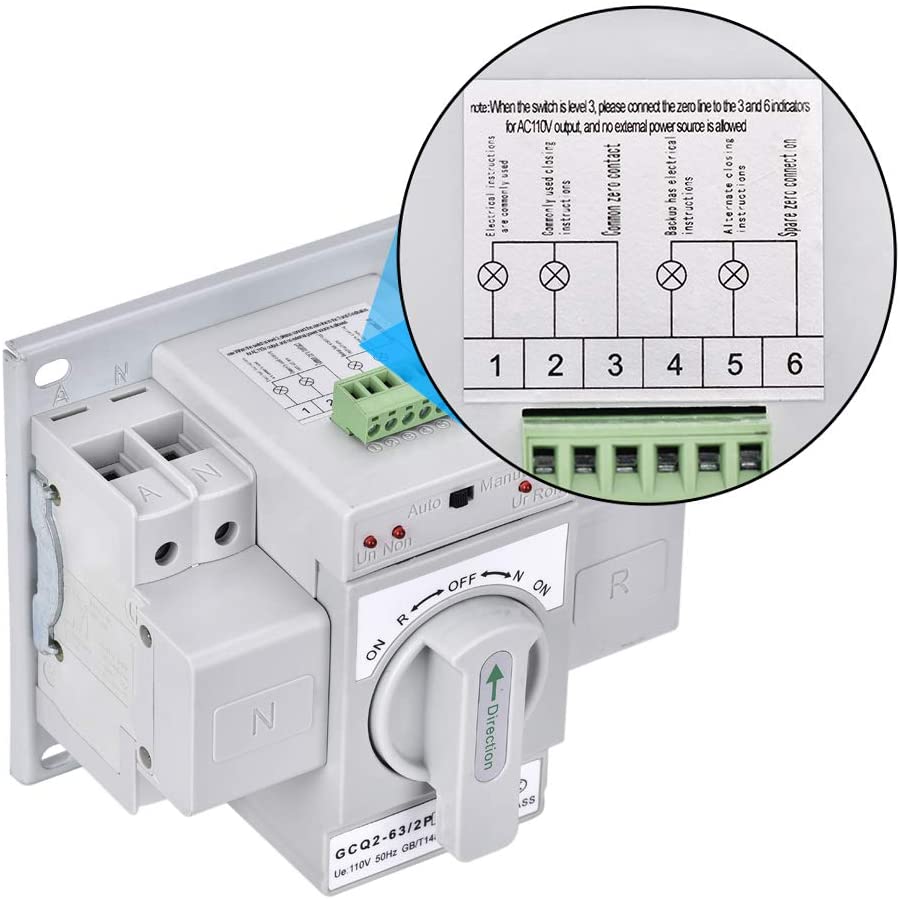 Dual Power Automatic Changeover switch ATS 63A (Use with Generator or Inverter)