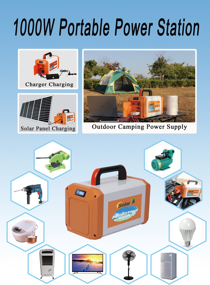 Portable Power Generator with Built in 1000W Inverter