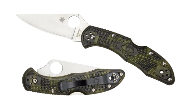 Spyderco Delica 4 FRN Zome Green Plain C11ZFPGR