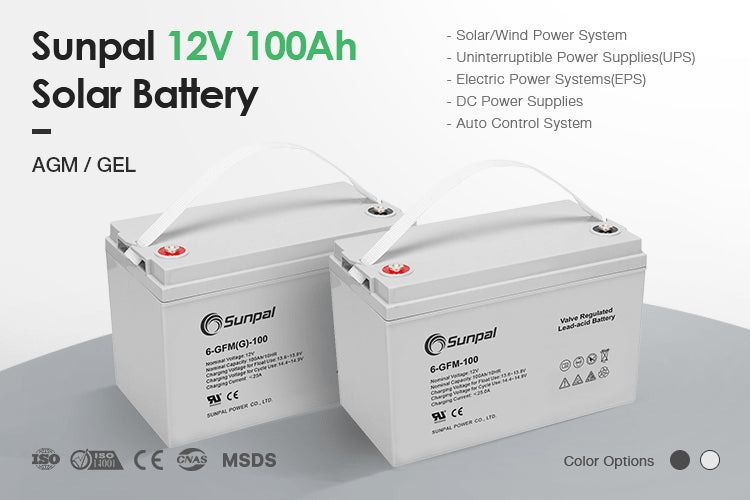 Sunpal 12V 100Ah Gel Battery