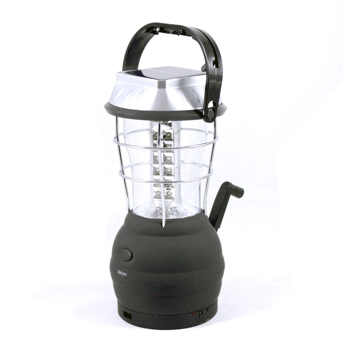 Outdoor Led Lantern - Hand Crank, Outlet, Solar Charge