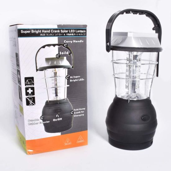 Outdoor Led Lantern - Hand Crank, Outlet, Solar Charge