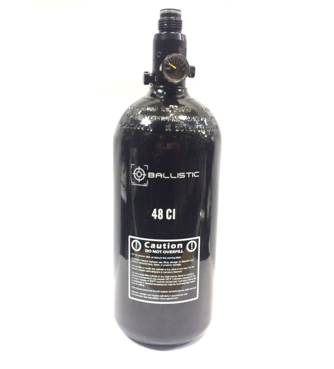 Ballistic Paintball Air Tank 48CI 3000PSI Regulator