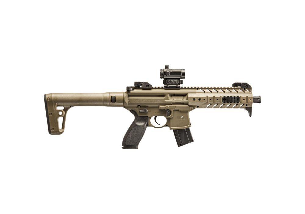 Sig Sauer MPX Air Rifle Red Dot, 30rd | . 177(4.5mm) Cal Pellet Assault Rifle FDE - Security and More