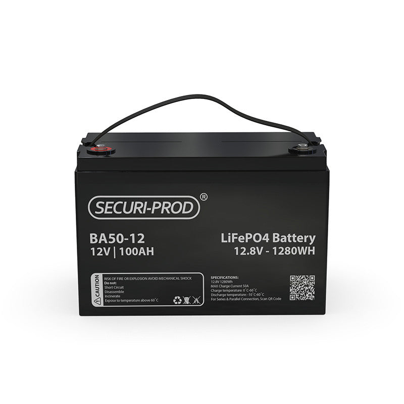 Securi-Prod 12.8V 100AH Lithium Deep Cycle Battery
