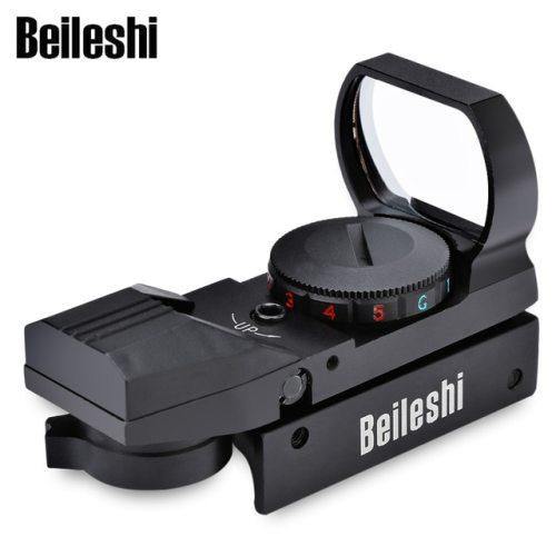 Beileshi 20mm (Picatinny) Rail Green/Red Dot Sight Hunting Tactical Holographic 1x22x33 Reflex Scope - Security and More