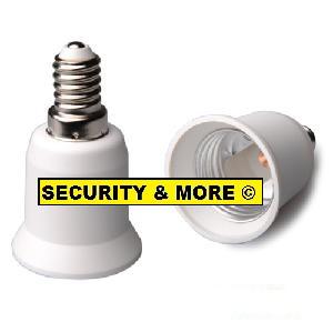 E14 to E27 Adaptor / Lamp Socket Converter - Security and More