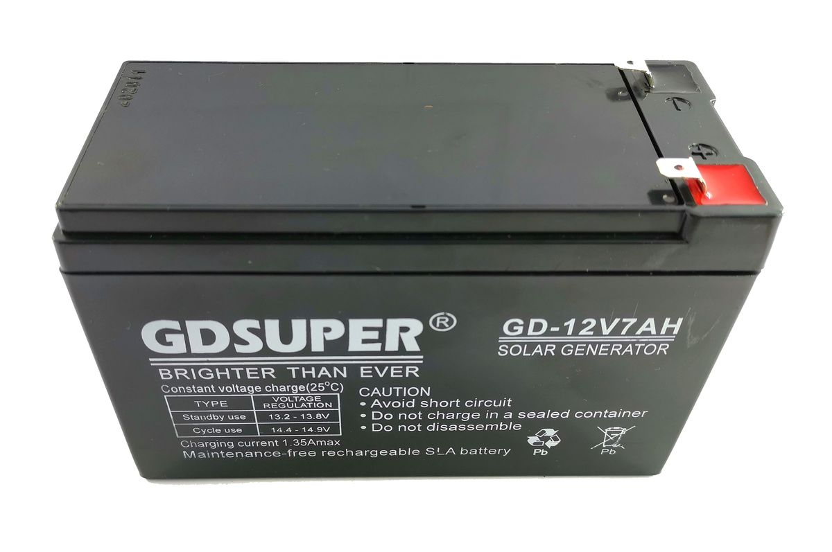 GD Super 12V 7AH Battery Lead Acid - Most Gate Motors & Alarms