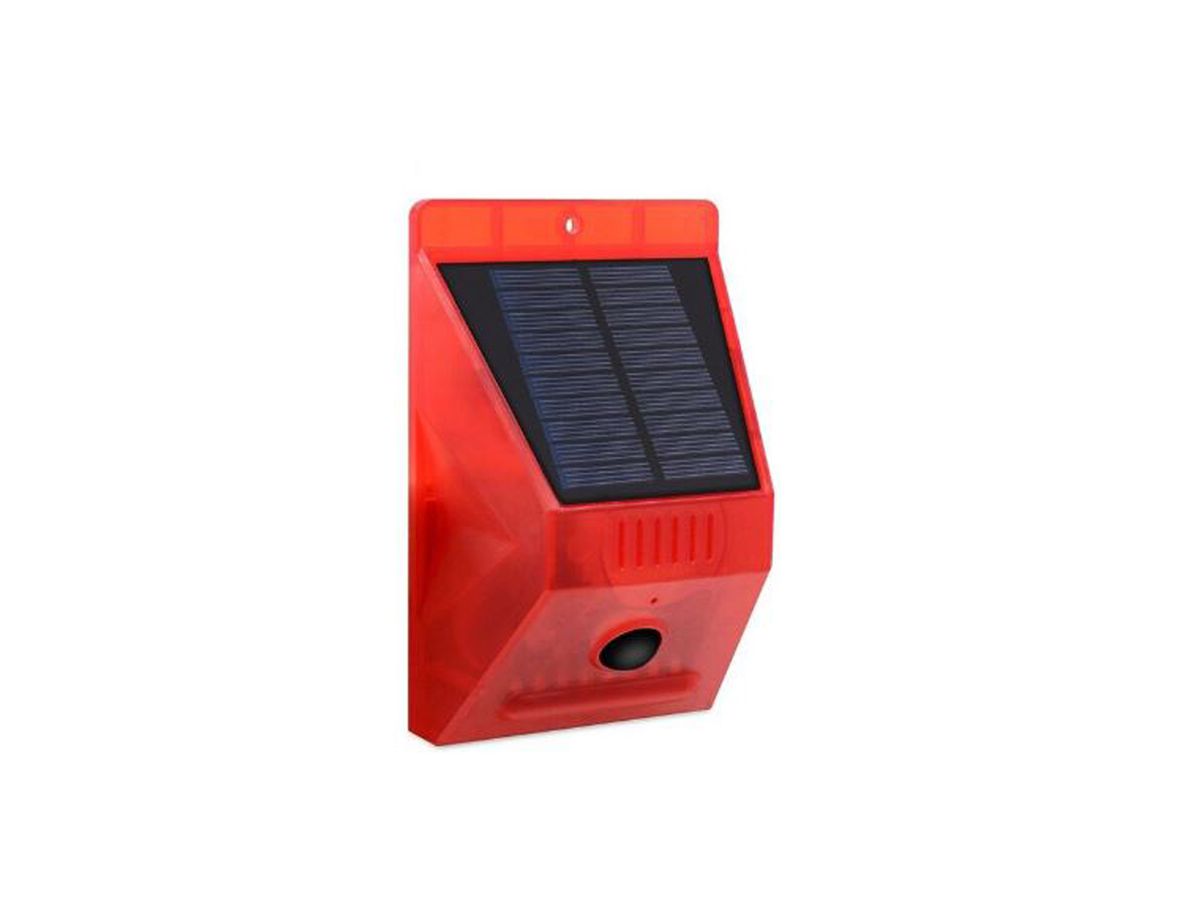 Andowl Multipurpose Solar Strobe Alarm Motion Detector with Remote Control & Siren