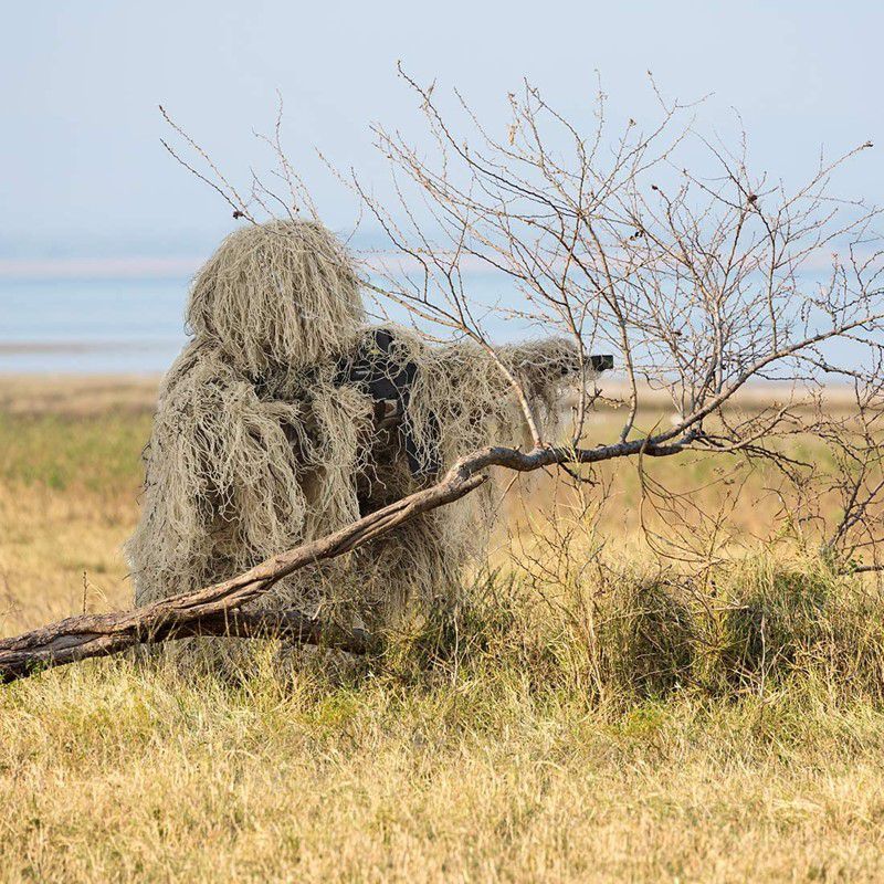 Ghillie Suit P.L.A. Camouflaged Clothing - Karoo Beige