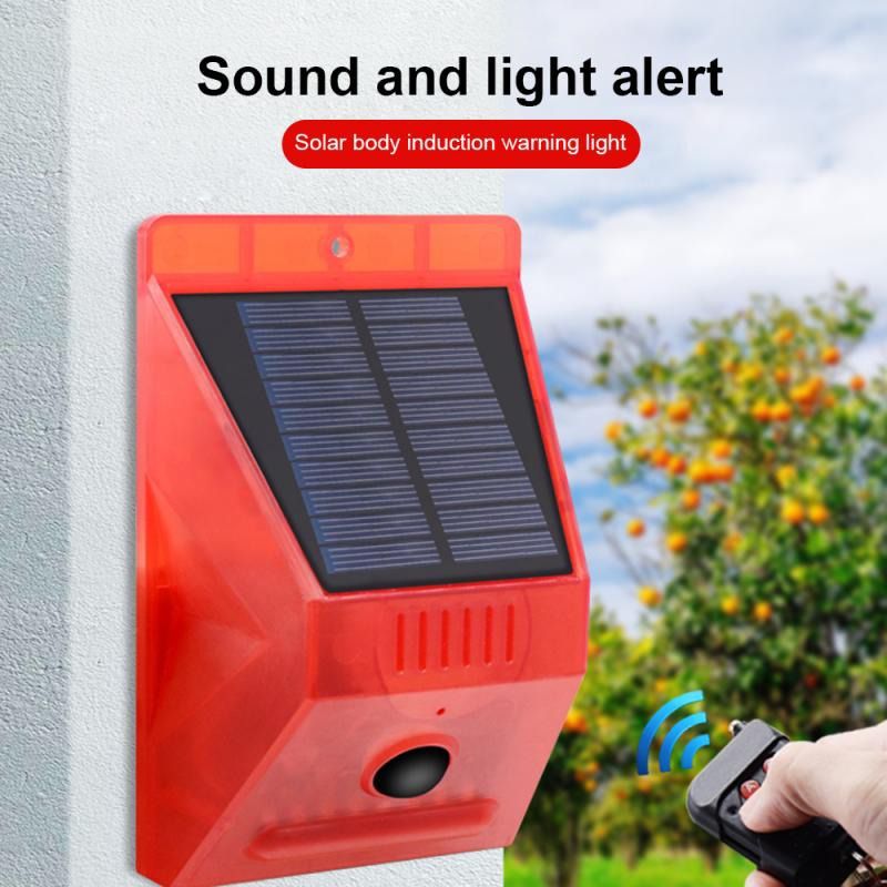 Andowl Multipurpose Solar Strobe Alarm Motion Detector with Remote Control & Siren