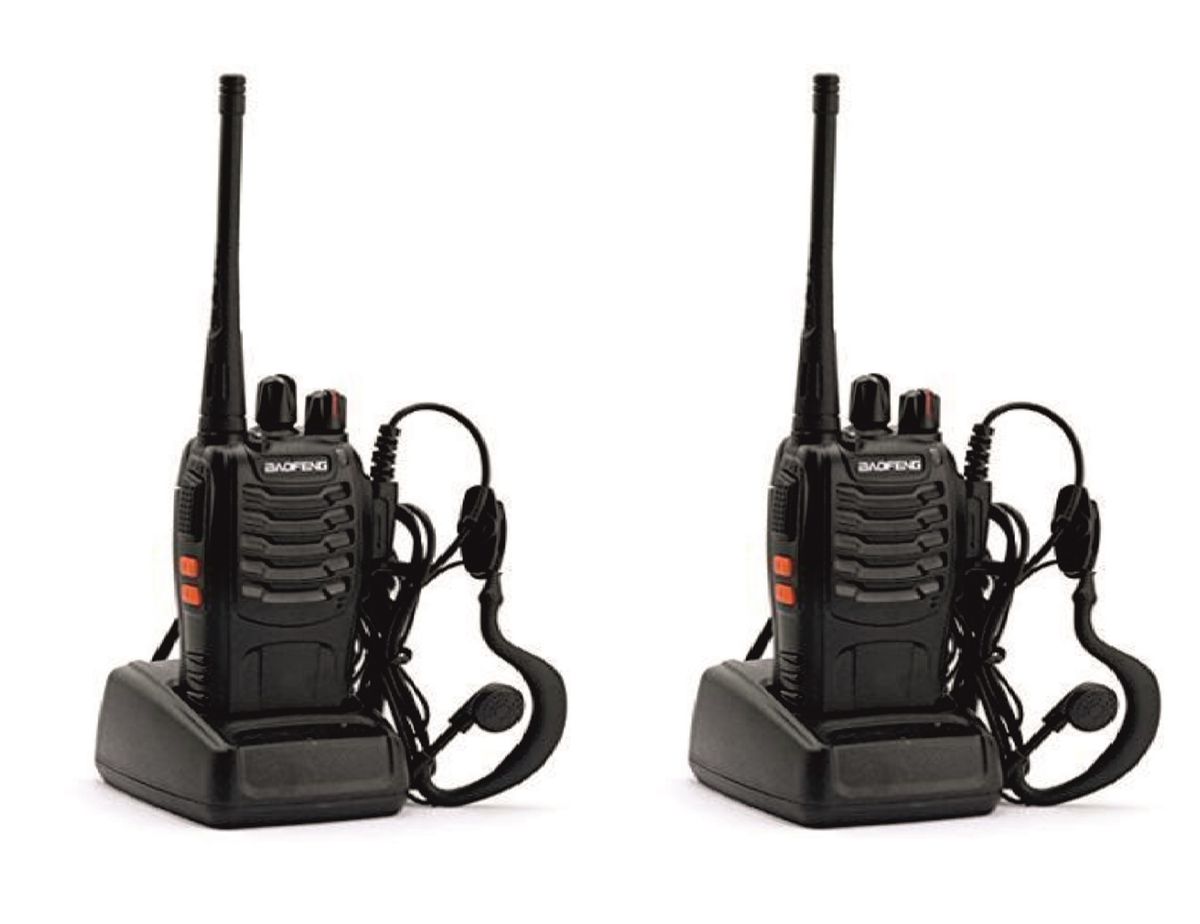 Pair of BF-888S Two Way Radio with Built-in LED Flashlight