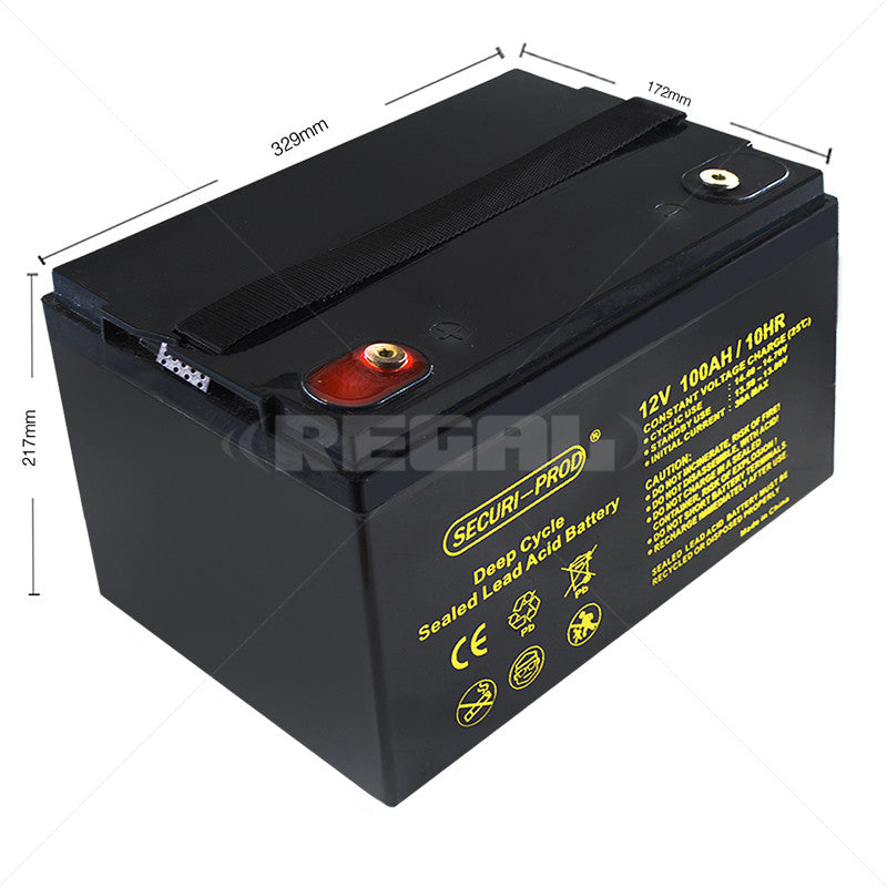 Deep Cycle Battery - 12V 100AH Securi-Prod Deep Cycle