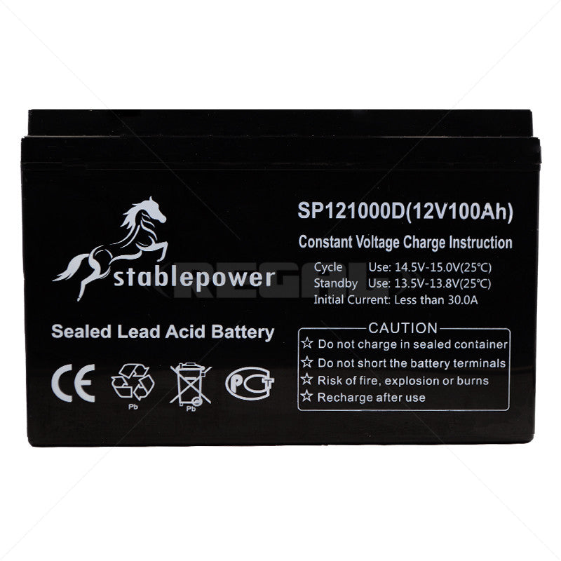 Stable Power 12VDC 100Ah Sealed Lead Acid Battery