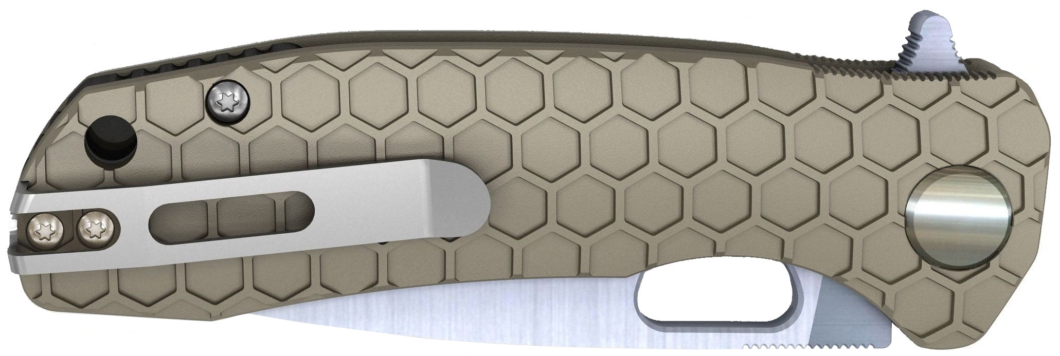 Honey Badger Medium Folding Knife - Tan