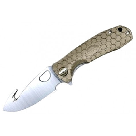Honey Badger Hook Large Folding Knife - Tan