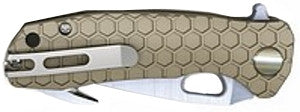 Honey Badger Hook Large Folding Knife - Tan