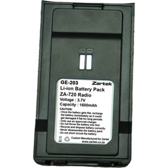 Zartek ZA-720 Li-ion battery pack 3.7V 1600mAH