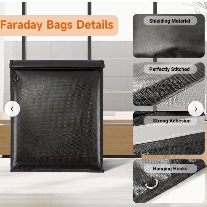 Electromagnetic Pulse Shield Anti-Tracking Faraday Cage  Privacy Protector for Mobile Phone and Computer