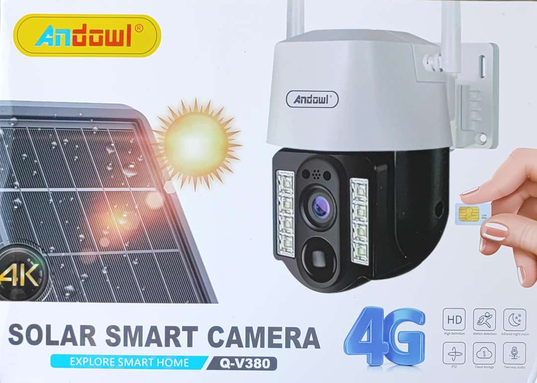 Andowl Q-V380 4K Solar Intelligent 4G IP PTZ Camera