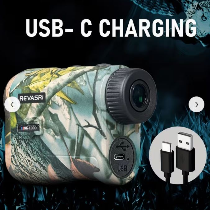 1000m Laser Distance Meter for Hunting & Outdoor Sports - USB Rechargeable