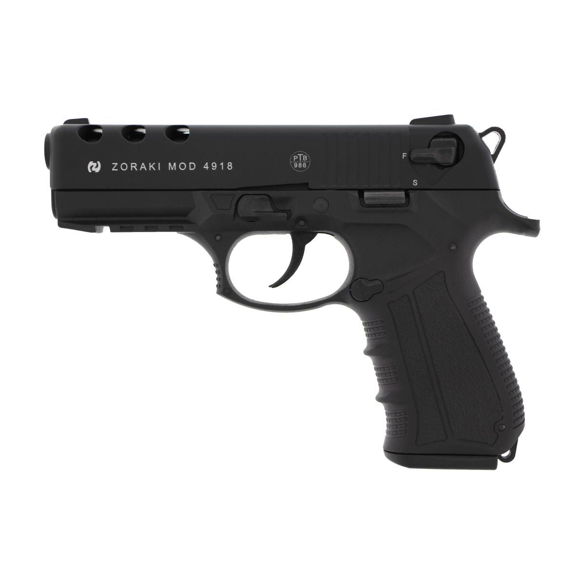 Zoraki 4918 - 9mm pepper/teargas/blanks pistol, black