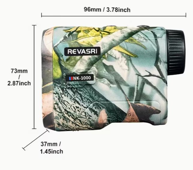 1000m Laser Distance Meter for Hunting & Outdoor Sports - USB Rechargeable
